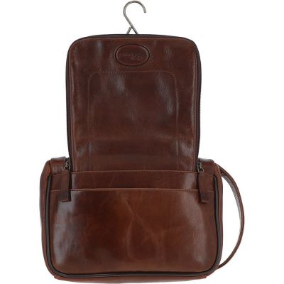 Ashwood Leather Leather Mayfair Veg Tanned Hanging Wash Bag in Brown #6